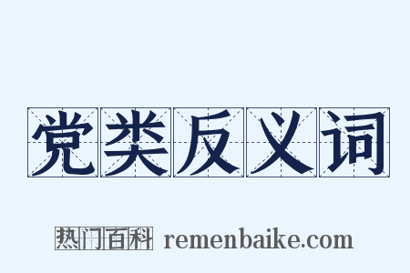 党类反义词是什么意思的图片